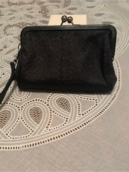 Coach Handbags - NWOT Coach Women's Black Wristlet Clutch - Elegant Evening Bag